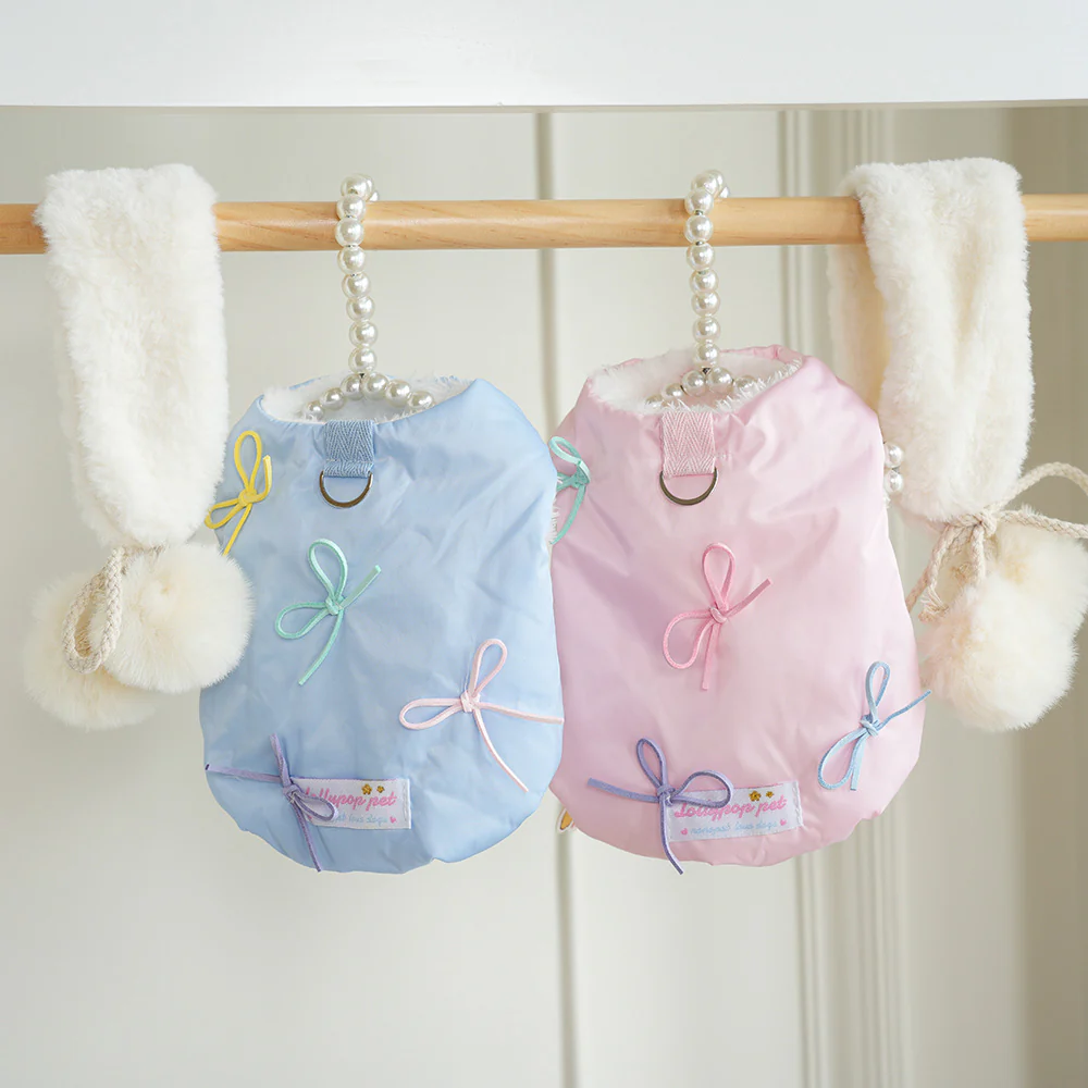 Fleece Removable Scarf Dog Cat Jacket - immagine 9