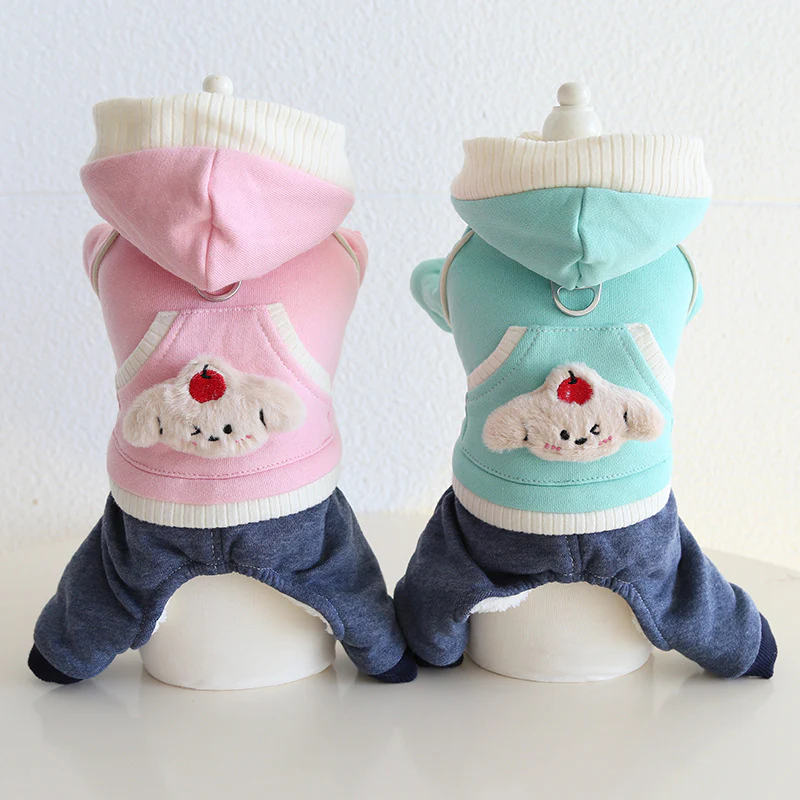 Apple Dog Pocket Fleece Dog Harness Jumpsuits - immagine 8