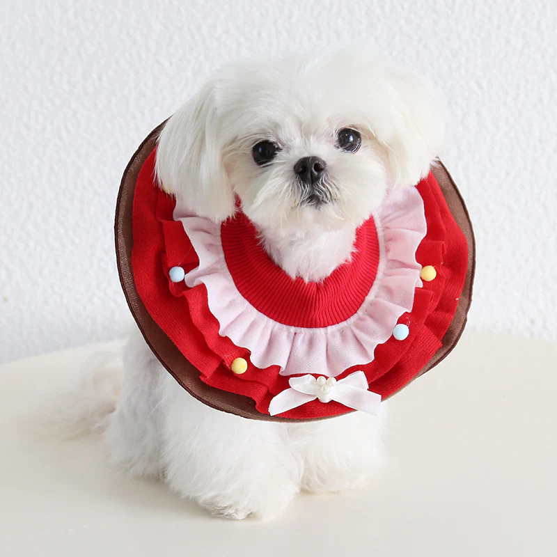 Funny Food Pattern Dog Cat Scarf/Bib Hat - immagine 4