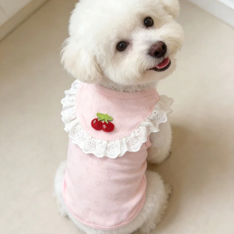 Sweet Collar Decor Heart Dog Cat Vest - immagine 2