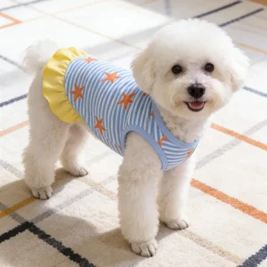 Striped Star Printed Dog Cat Vest Dress