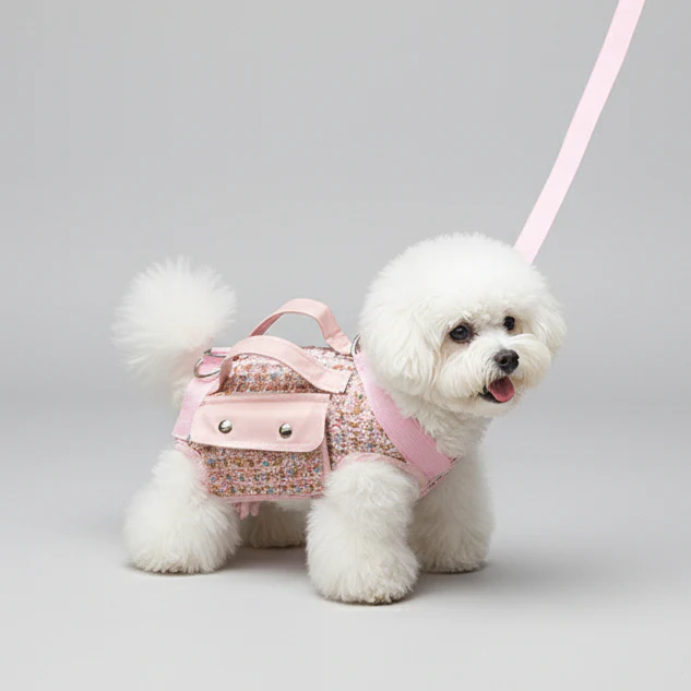Chic Tweed Dog Harness Sling Carrier Bag - immagine 2