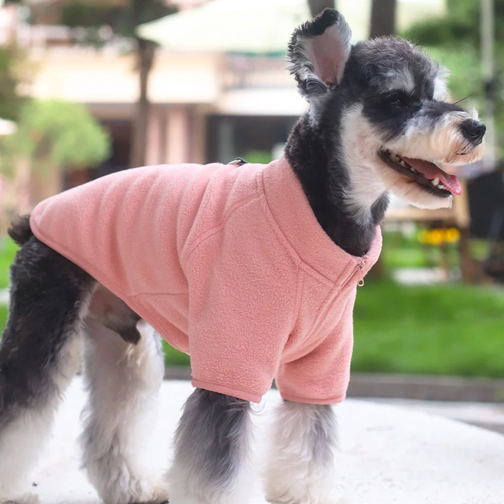 Two-Legged Fleece Solid Color Jacket Coat - immagine 3