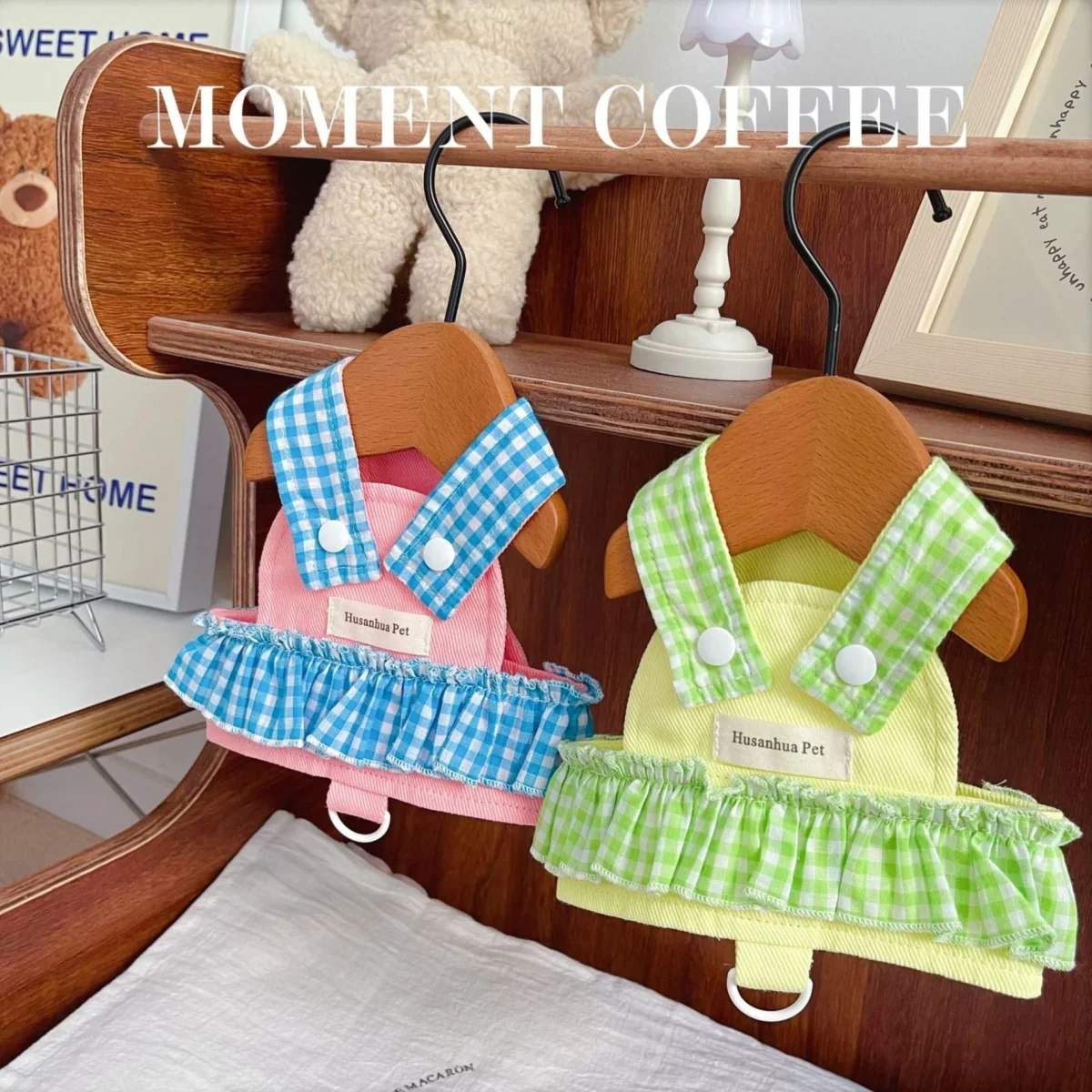 Sweet Contrast Color Plaid Dog Harness&Leash - immagine 2