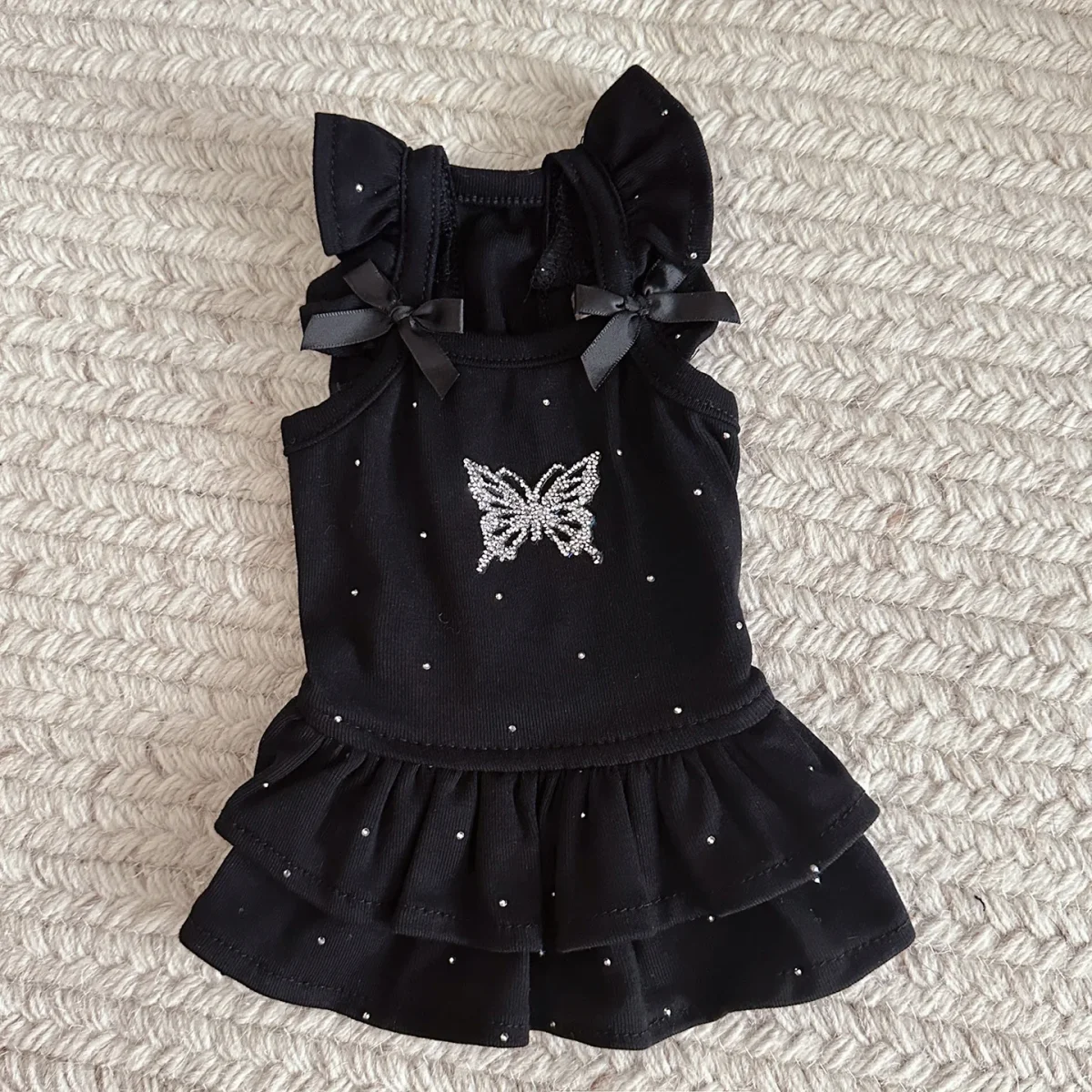 Sweet Butterfly Rhinestone Dog Cat Dress - immagine 4
