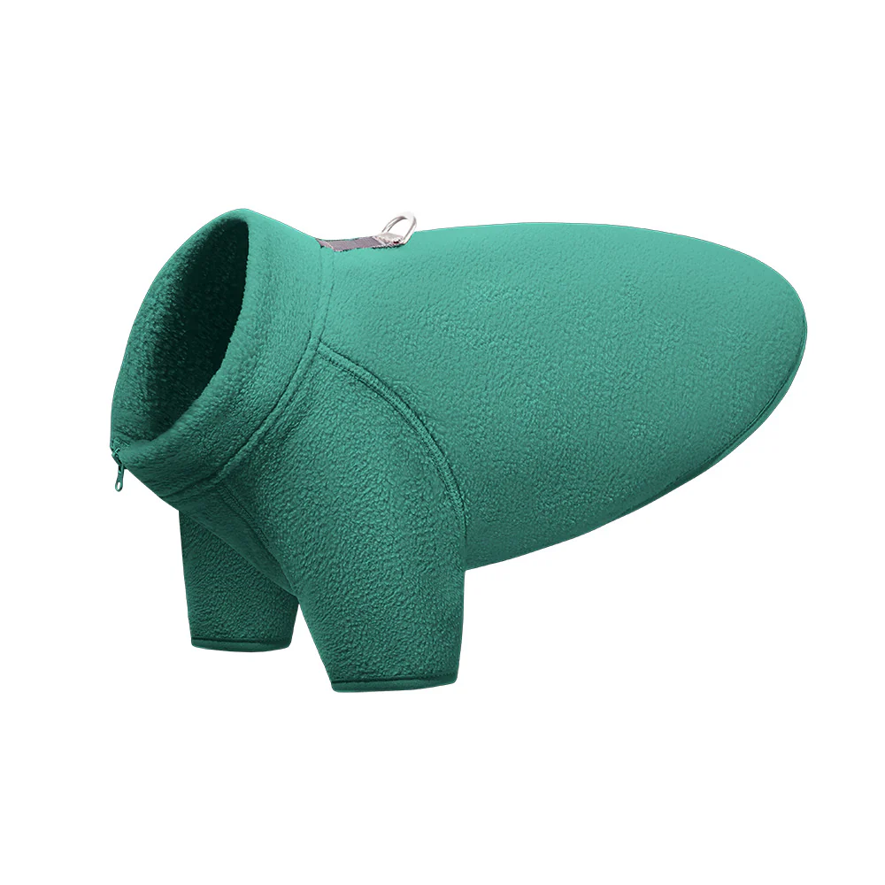 Two-Legged Fleece Solid Color Jacket Coat - immagine 9