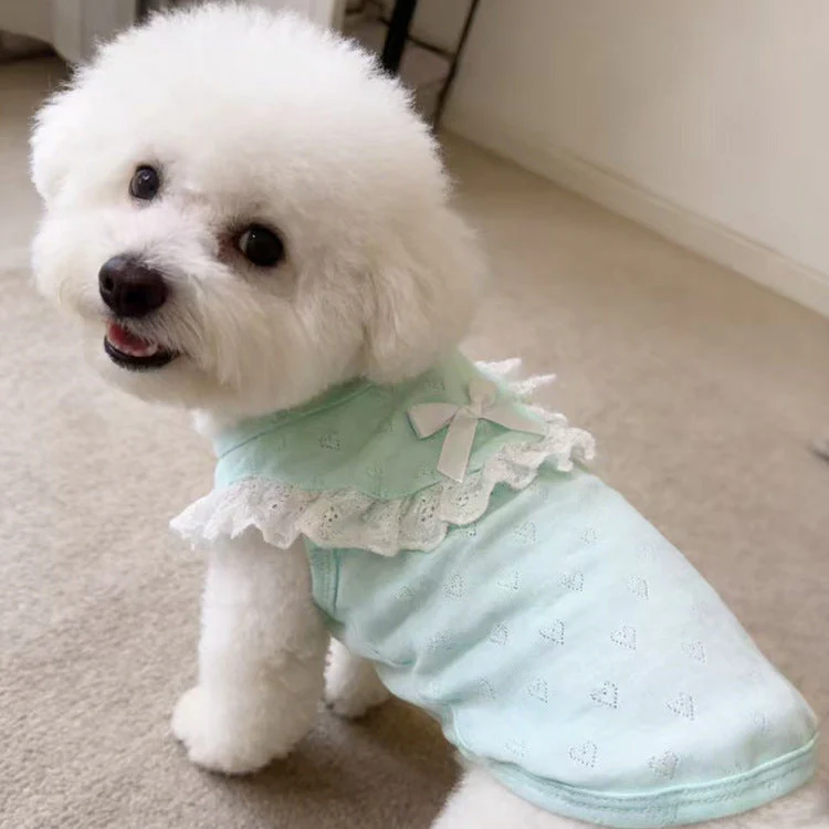 Sweet Collar Decor Heart Dog Cat Vest - immagine 3