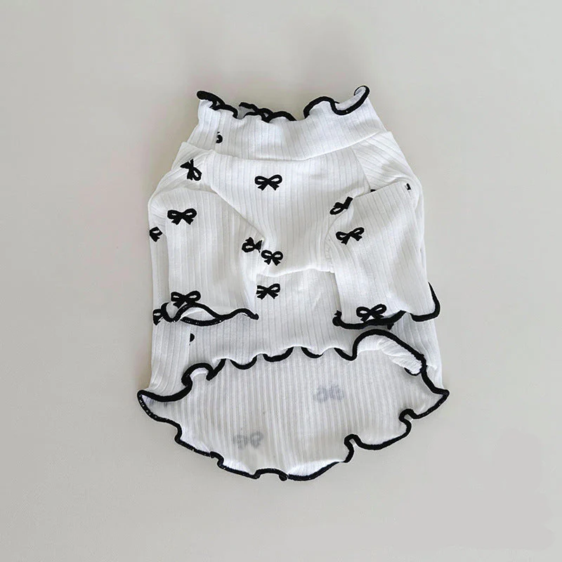 Bow Pattern Cotton Dog Cat Dress/T-shirt - immagine 6