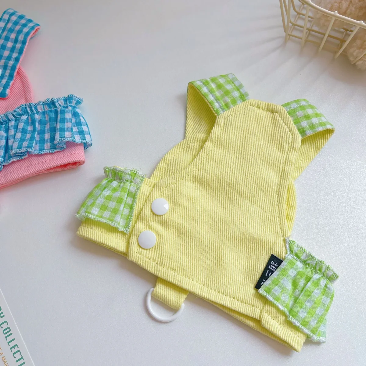 Sweet Contrast Color Plaid Dog Harness&Leash - immagine 9