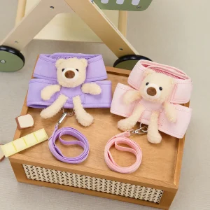 Cute Bear Doll Decor Dog Harness&Leash