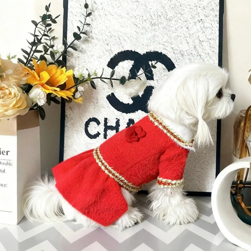 Elegant Flower Buttoned Dog Cat Dress Hat - immagine 8