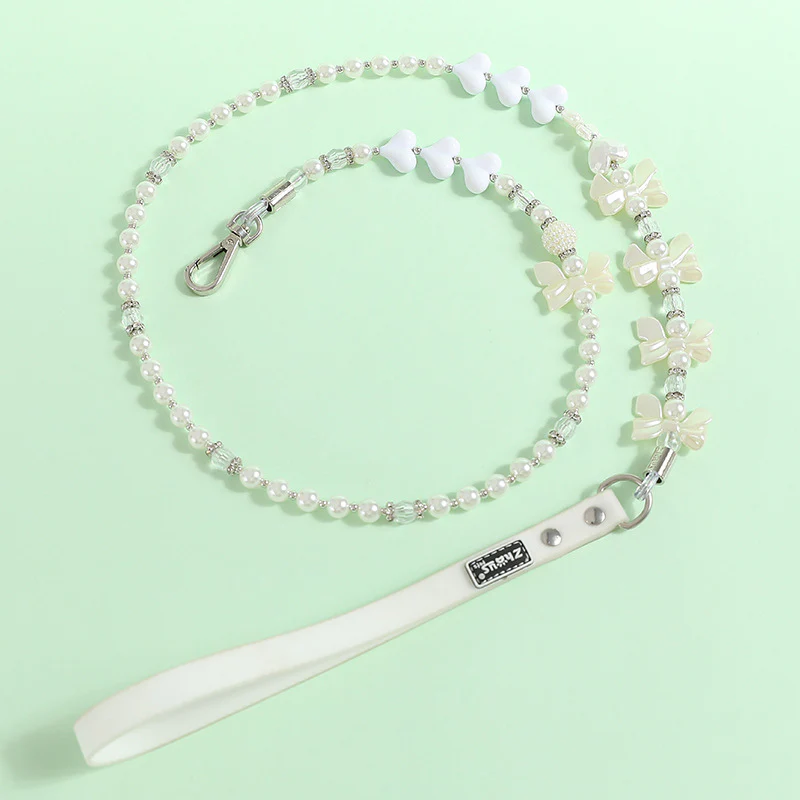 Jeweled Pearl Decor Dog Collar&Leash - immagine 8