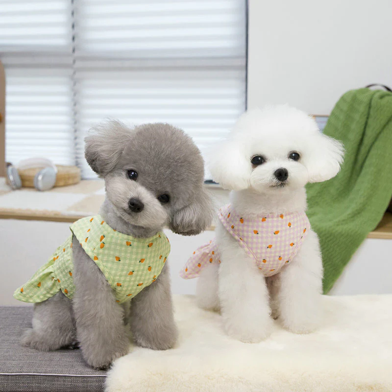 Flower Decor Carrot Dog Cat Dress Harness - immagine 5