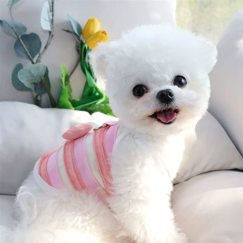 Fish Decor Striped Dog Cat Vest Harness - immagine 7