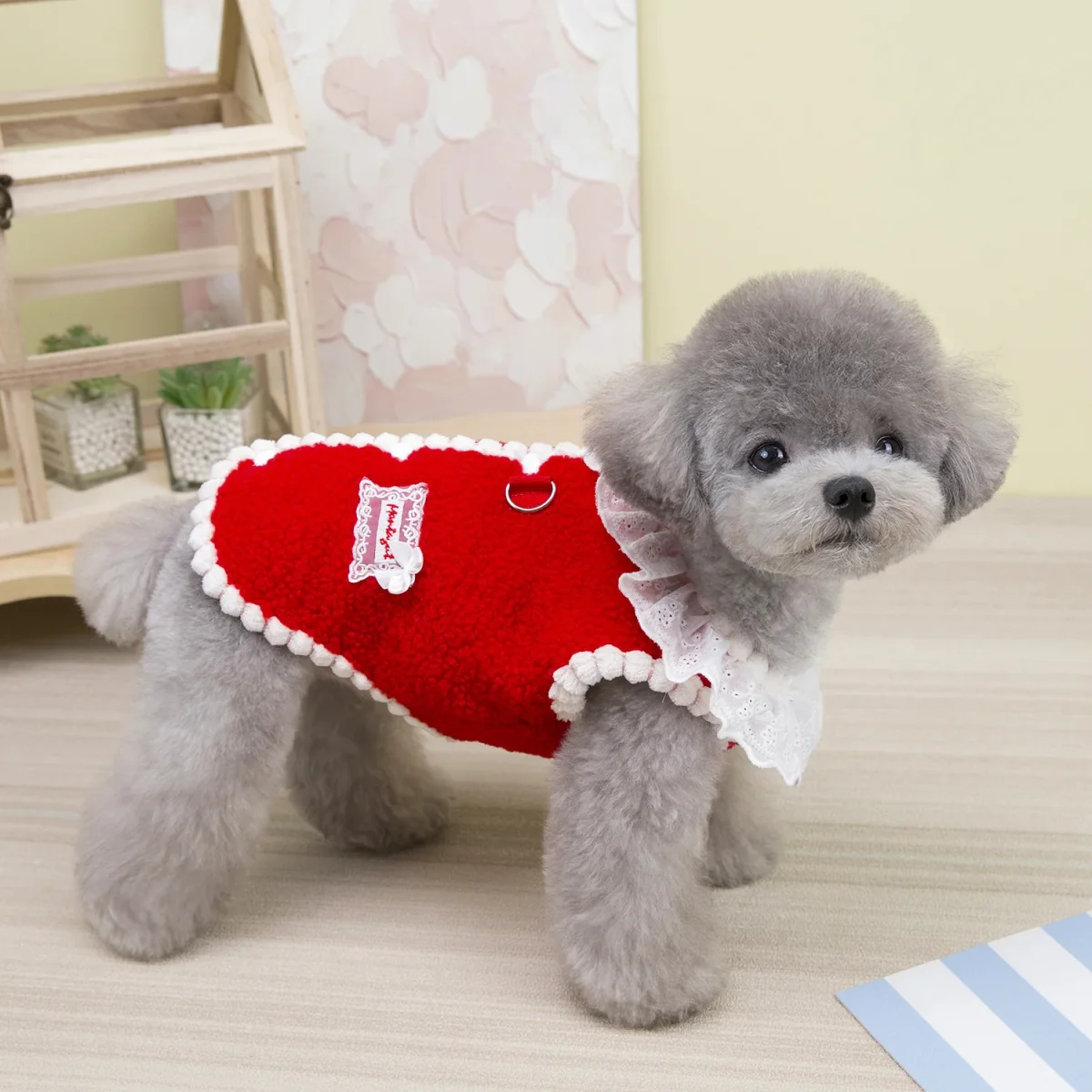 Sweet Lace Collar Dog Cat Harness Vest/Jumpsuits - immagine 5