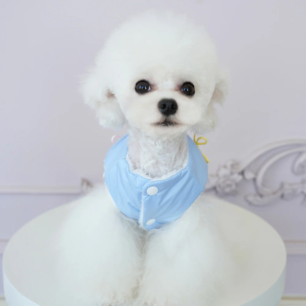 Fleece Removable Scarf Dog Cat Jacket - immagine 7