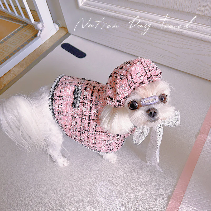 Sweet Pearl Princess Dog Cape with Hat - immagine 3