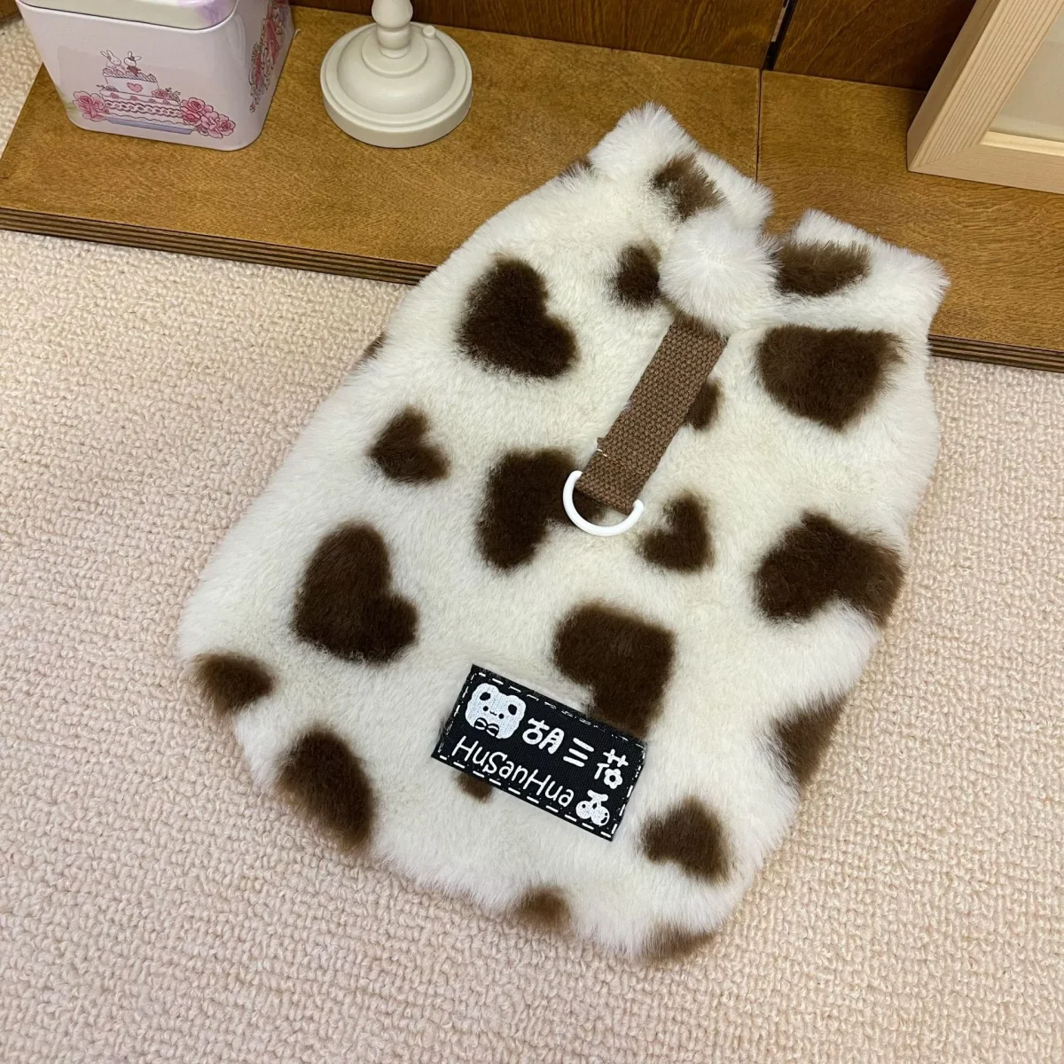 Furry Heart Printed Dog Harness Vest - immagine 4