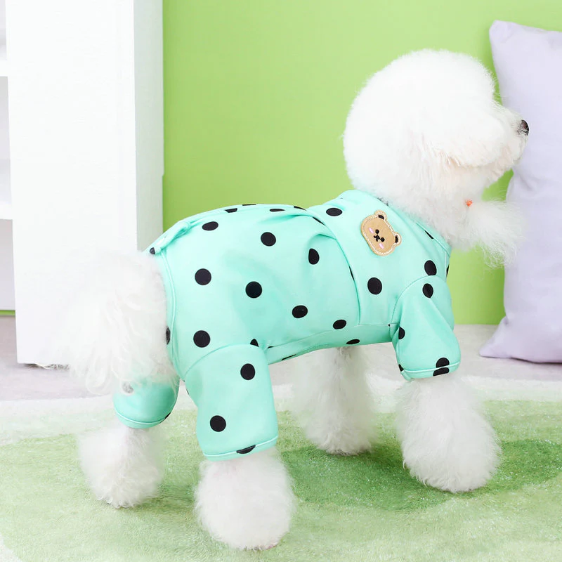 Belly Protecting Polka Dot Dog Jumpsuits - immagine 8