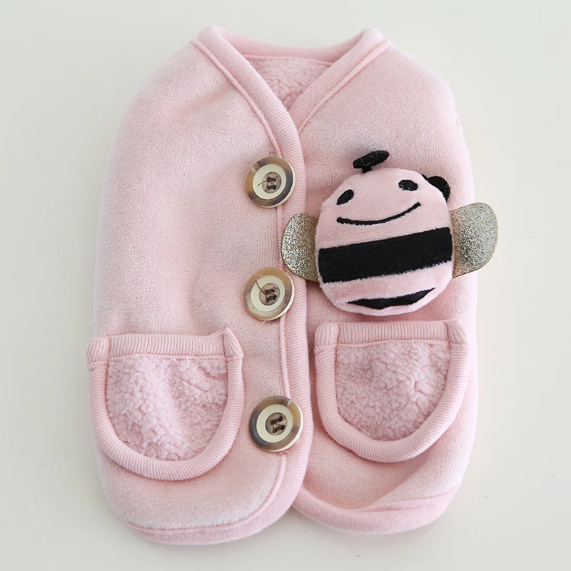 Cute Bee Soft Fleece Dog Cat Jacket Vest - immagine 8