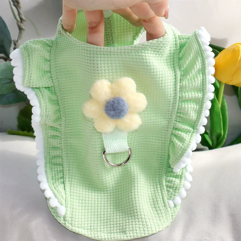 Sweet Flower Decor Dog Harness Vest - immagine 3