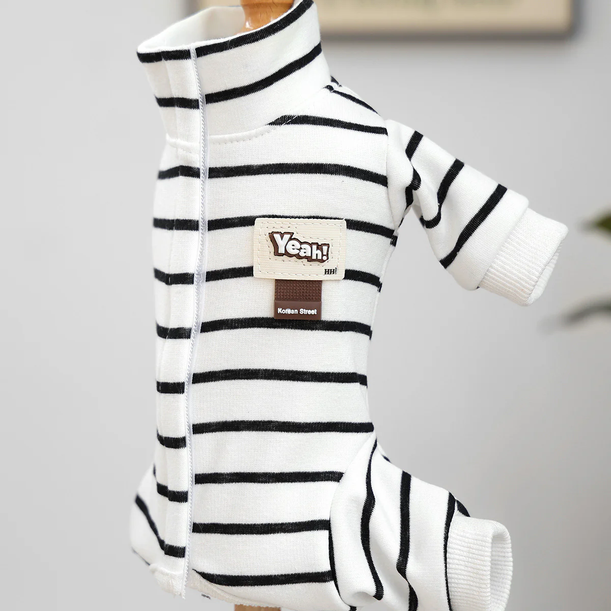 Casual Warm Striped Belly Protecting Dog Jumpsuits - immagine 9