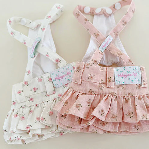 Floral Layered Dog Cat Cross-strap Dress - immagine 6