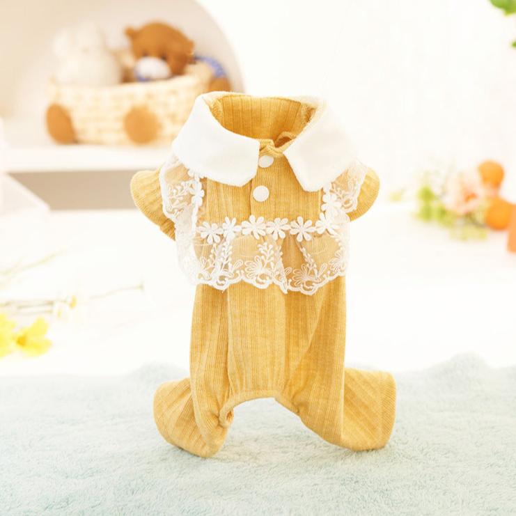 Sweet Lace Floral Dog Jumpsuits Pajama - immagine 6