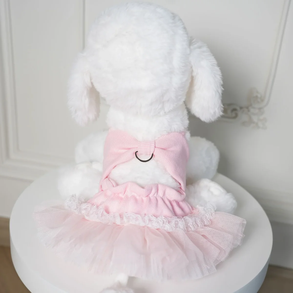 Bow Design Harness Dog Cat Lace Dress - immagine 5