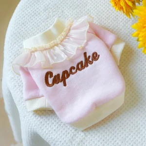 Cupcake Lace Collar Dog Cat Sweatshirt