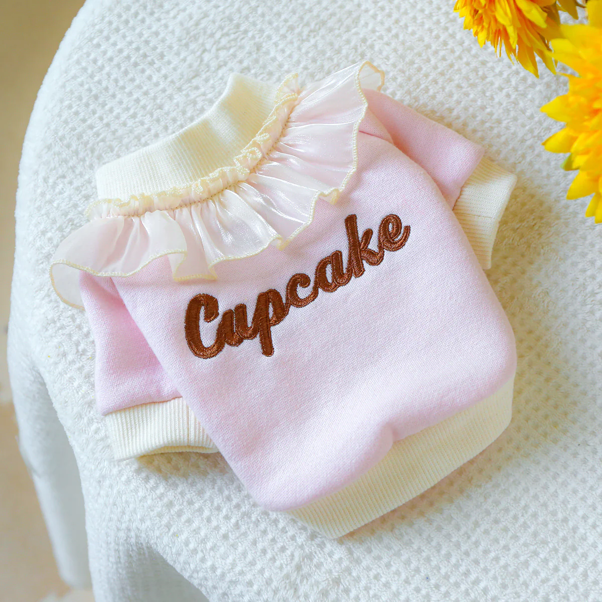 Cupcake Lace Collar Dog Cat Sweatshirt