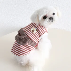 Bag Decor Bear Striped Dog Cat Vest
