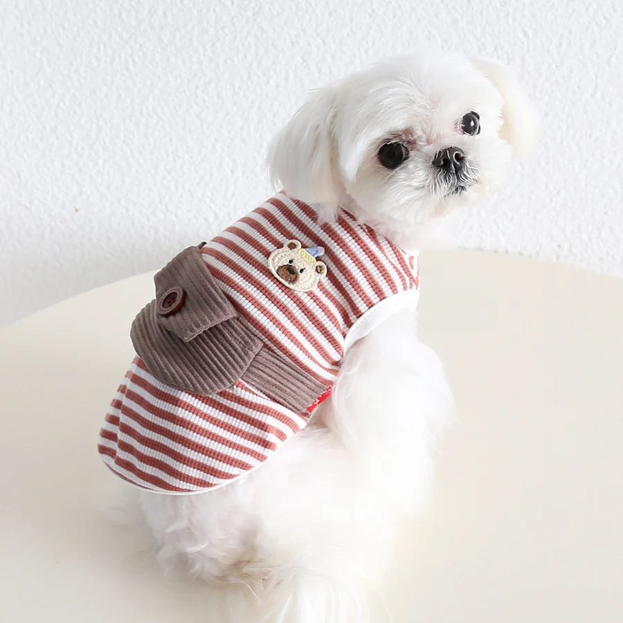 Bag Decor Bear Striped Dog Cat Vest - immagine 2