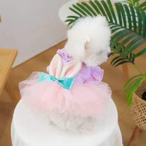 Rabbit Ear Decor Dog Cat Princess Dress