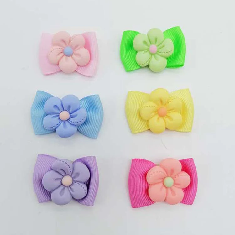 Flower Dog Cat Hair Rubber Band 6pcs - immagine 3