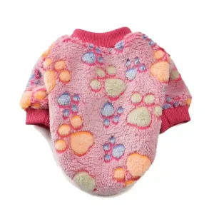 Vestito in Pile per Cani con Cuoricini | Maglione Cane Invernale