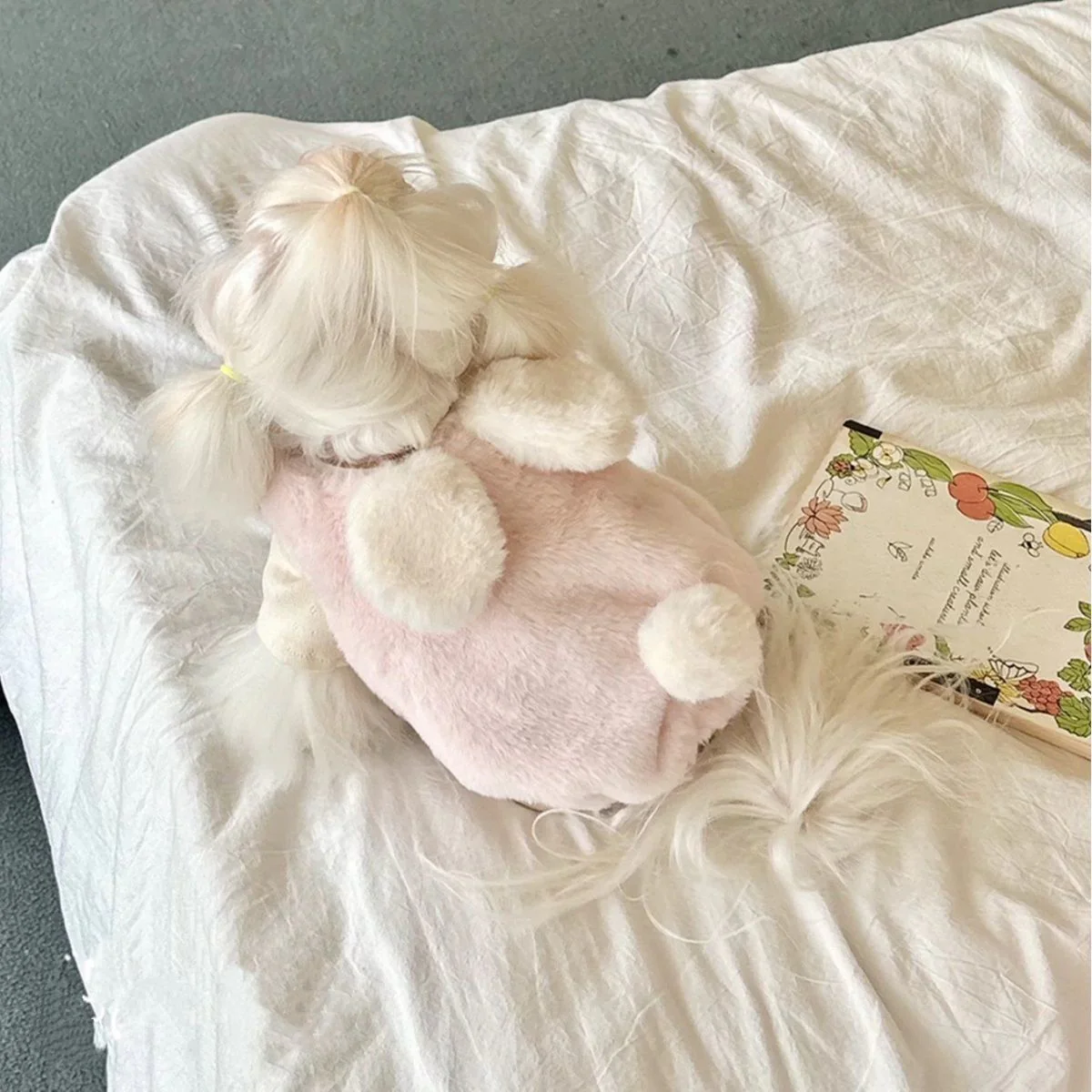 Sweet Rabbit Fleece Solid Color Dog Cat Vest - immagine 7