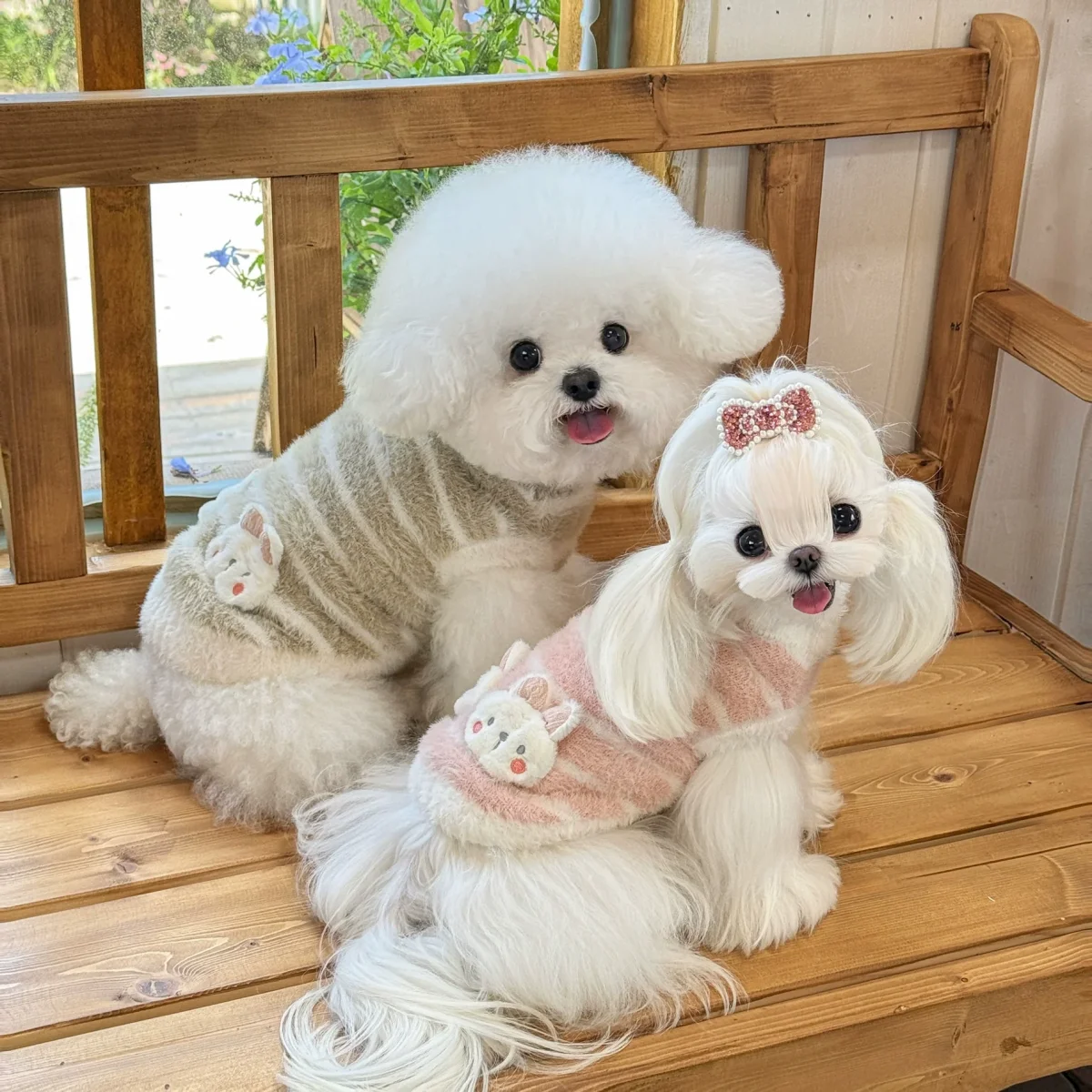 Furry Rabbit Decor Dog Cat Sweater Vest - immagine 6