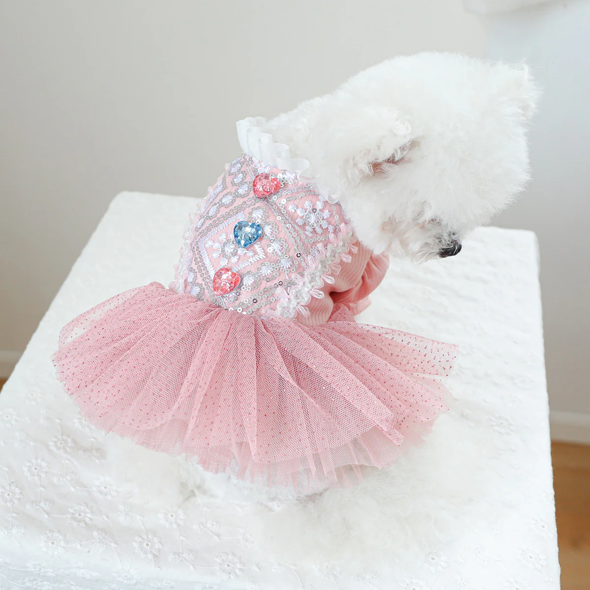 Heart Flower Dog Cat Princess Dress - immagine 5