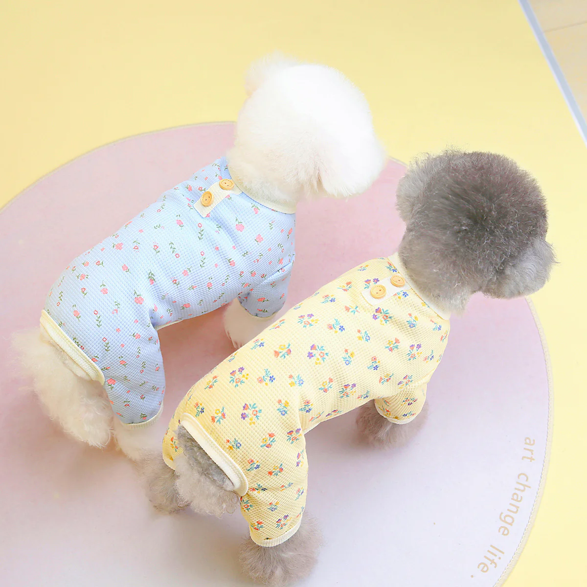 Waffle Floral Soft Dog Jumpsuits&Vest - immagine 7