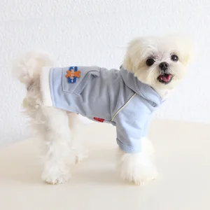 Casual High Collar Color Block Bear Dog Cat Hoodie