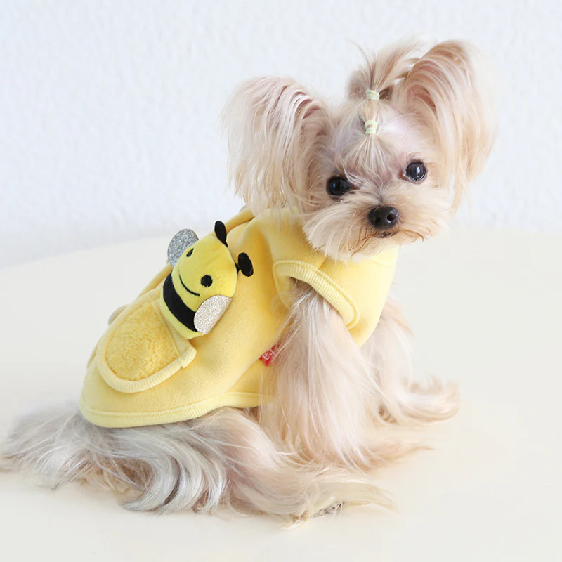 Cute Bee Soft Fleece Dog Cat Jacket Vest - immagine 2