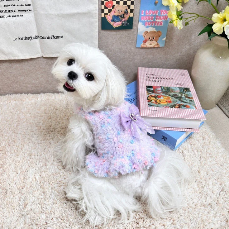 Sweet Yarn Strap Dog Cat Sweater Vest - immagine 2