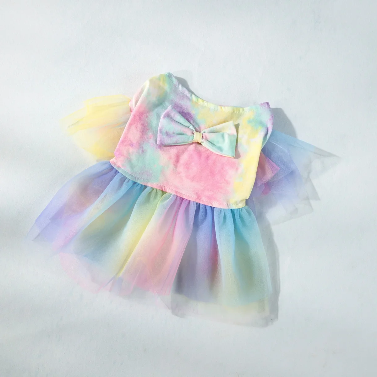 Tie-dyed Bow Decor Dog Cat Dress/Tee - immagine 6