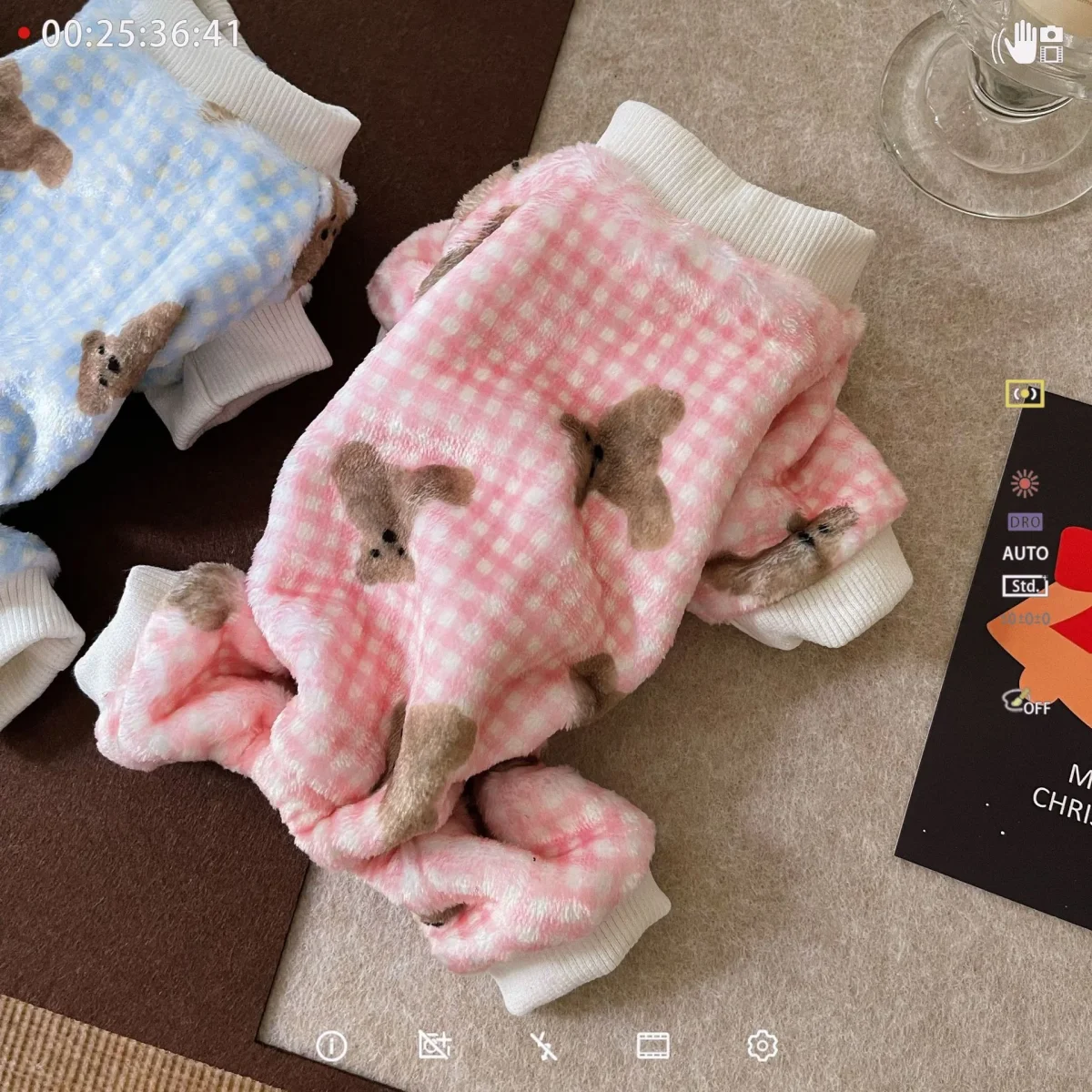 Fleece Plaid Teddy Bear Dog Jumpsuits/Hoodie - immagine 4