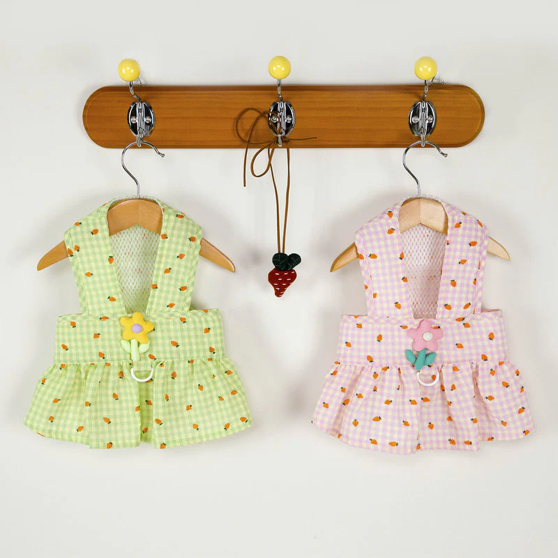 Flower Decor Carrot Dog Cat Dress Harness - immagine 8