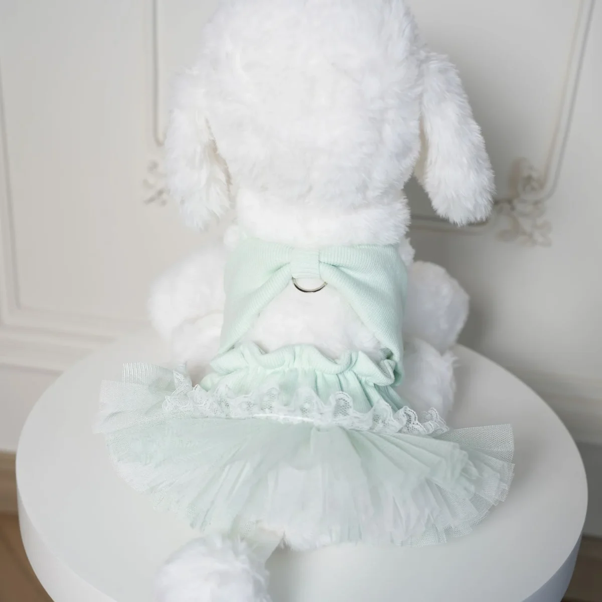 Bow Design Harness Dog Cat Lace Dress - immagine 6