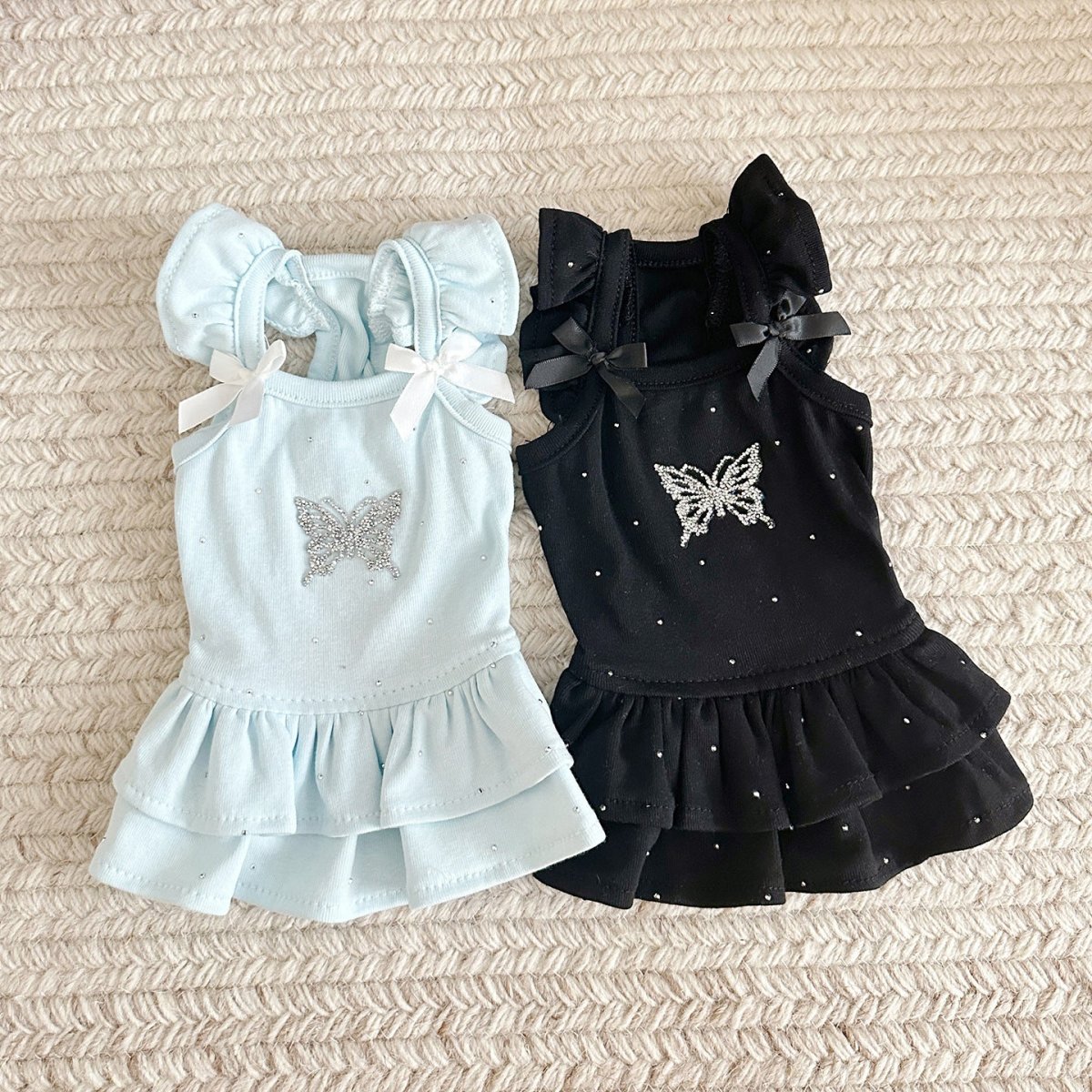 Sweet Butterfly Rhinestone Dog Cat Dress - immagine 9