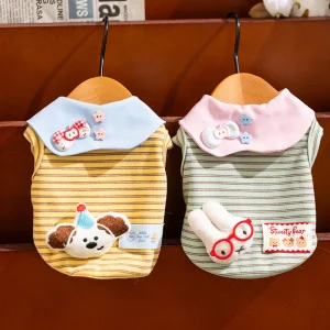 Toy Decor Striped Collar Dog Cat Vest