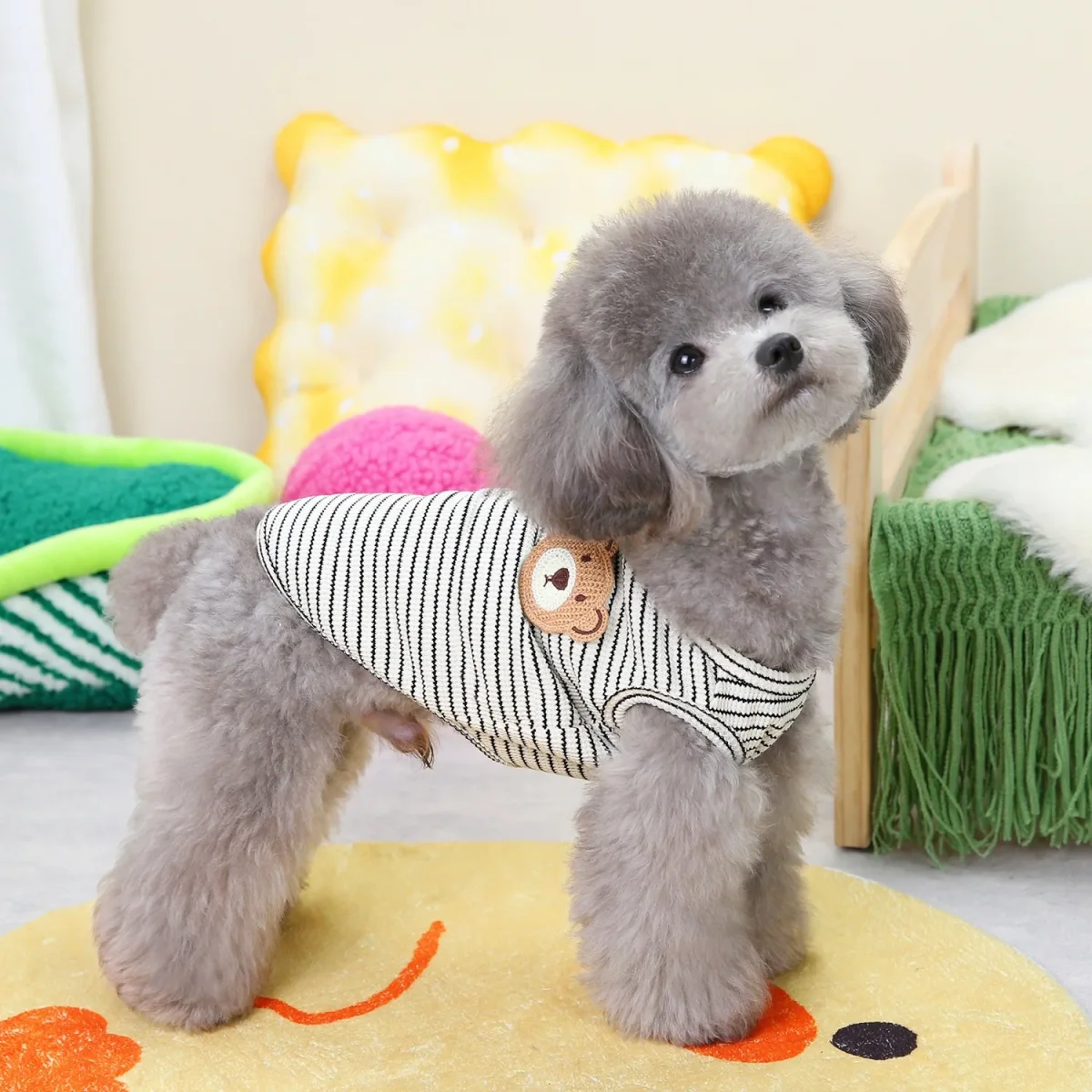 Striped Bear Breathable Dog Cat Vest - immagine 3
